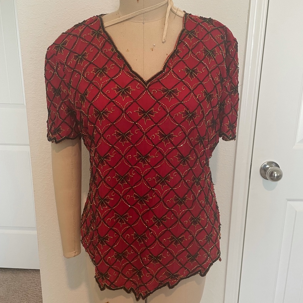 Beautiful beaded vintage top
